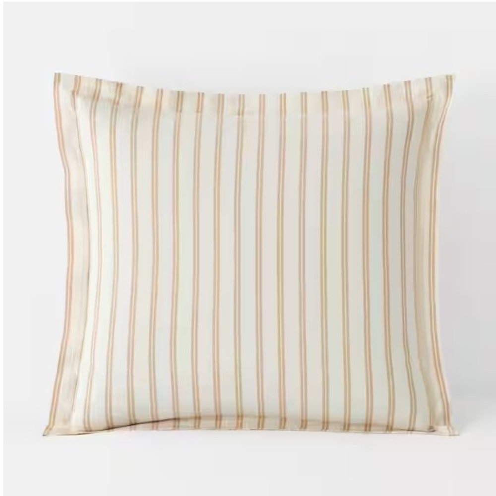 The Company Store Narrow Stripe Classic Cool Cotton Percale Pillow Sham
